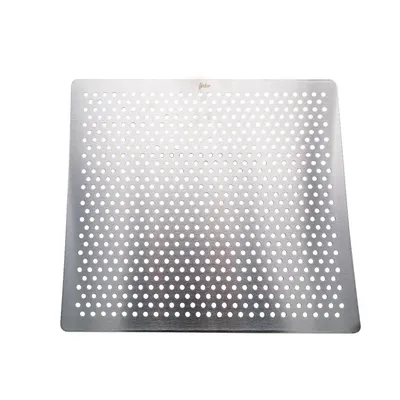 Produktbild von Steuber Premium Line Perforierte Edelstahl Grillplatte 28 x 31 cm, Ersatz für Alu Grill Schalen für Gemüse, Kartoffeln und empfindliches Grillgut