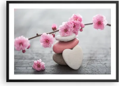 Produktbild von Gerahmtes Poster - Schwarzer Rahmen - Yoga weiblich Blume Gesundheit - 70x50 cm - Wand Bild - Wanddeko - Wandbilder - Wandposter - Bilderrahmen - Bilder - Kunstdruck - Wandbild - P2BAA70x50-3178