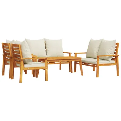 Produktbild von vidaXL 5-tlg. Garten-Lounge-Set mit Kissen Massivholz Akazie