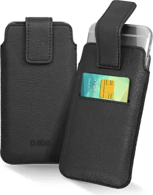 Produktbild von SBS TEPOCHECARDXXLK, Beuteltasche, Jede Marke, 14 cm (5.5"), Schwarz