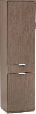 Immagine prodotto di Milani Home - armadio multiuso 3 ante e cassetto 45 x 38 x 174 cm, rovere grigio, truciolare bilaminato,  Italy