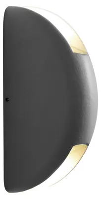 Produktbild von LED Wandleuchte, Grau, Aluminium, Glas, IP44, Up & Down, H 20 cm