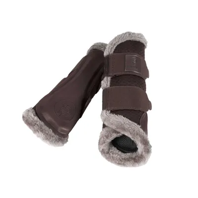 Image de Eskadron Guêtres pour chevaux Mesh Faux Fur teak brown Platinum 2024, taille:XL