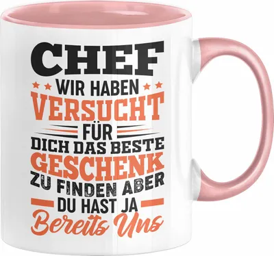 Produktbild von Chef Geschenk Tasse Wir Haben Versucht Das Beste Geschenk Für Dich Zu Finden Bester Chef Geschenkidee Lustig (Rosa)
