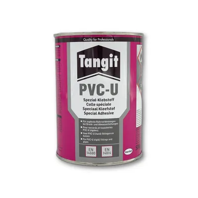 Produktbild von Tangit PVC-U Spezial Klebstoff für Rohrverbindung bei Druck- und Abwasserleitungen 500g - 1st