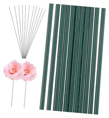 Produktbild von 11 Stück Kunststoff-Blumenstecker mit Draht für Dekoration und Bastelarbeiten
