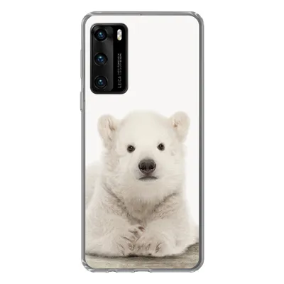 Produktbild von MuchoWow® Handyhülle Schutzhülle Hülle für Huawei P40 Eisbär - Tiere - Kinder - Weiß - Jungen - Mädchen Silikon Softcase Handy Hülle - Handytasche