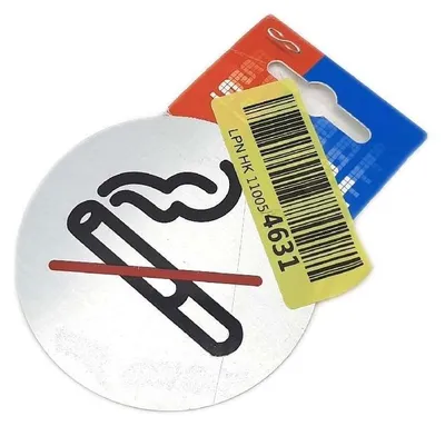 Zdjęcie produktu dla Symbol Tabliczka informacyjna Bezpieczeństwo Tabliczka informacyjna DS38 Zakaz palenia Samoprzylepna aluminiowa