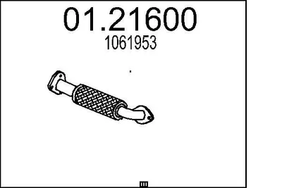 Produktbild von MTS Abgasrohr Auspuffrohr für FORD FOCUS (DAW, DBW) Hinten 01.21600