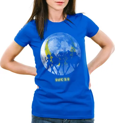 Produktbild von style3 Sailor Senshi T-Shirt Damen mond mondstein moon luna mars planet anime, Farbe:Blau, Größe:2XL