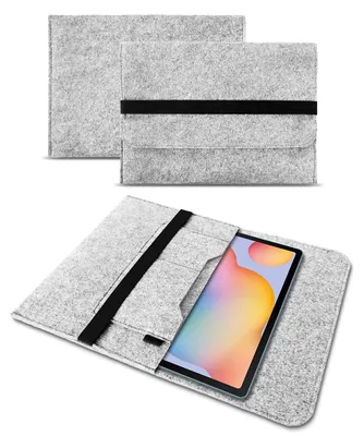 Produktbild von Tablet Tasche Für Samsung Galaxy Tab S11 S10 S9 S8 S7 FE Hülle Filz SchutzhülleFarbe Filz Sleeve:Hell Grau