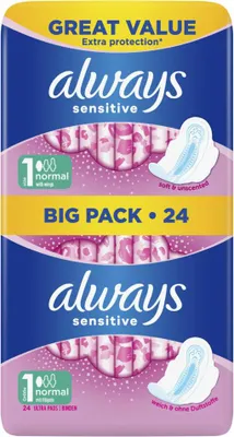 Image de Always - Serviette hygiénique - Normal - 24 serviettes hygiéniques - 1 pièce