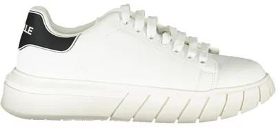 Produktbild von Eleganter Weißer Herrensneaker mit Kontrastdetails und Schnürsenkeln