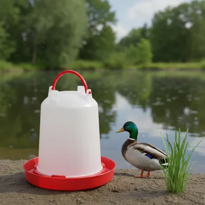 Produktbild von Melko Geflügeltränke Hühnertränke Kunststoff Küken Stülptränke Enten - 1,5 Liter