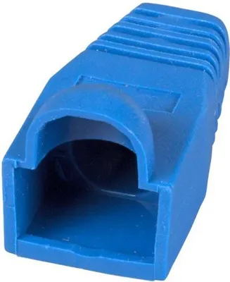 Image de EFB Knickschutztülle RJ45 blau, mit Rastnasenschutz, 100 Stk