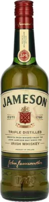 Produktbild von Jameson Triple Distilled Irish Whiskey 40 % 0,70 Liter