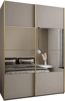 Produktbild von MEBLE KRYSPOL LUX 4 Schrank - 245,5x180x64cm - Kaschmir, Kaschmir, Gold