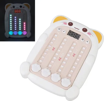 Productafbeelding van Ritmische speelmachine voor kinderen, elektronisch scorenscherm, 3 instelbare snelheden, handpuzzel, snel drukken, wit