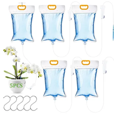 Produktbild von 3,5LTropfbewässerung für Garten,Balkon,5pcs immerpflanzen,automatische Pflanzenbewässerung ohne Strom,zuverlässig im Urlaub,stabile Wasserversorgung
