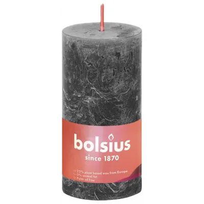 Produktbild von Bolsius Rustikale Stumpenkerzen Shine 8 Stk. 100x50 mm Sturmgrau