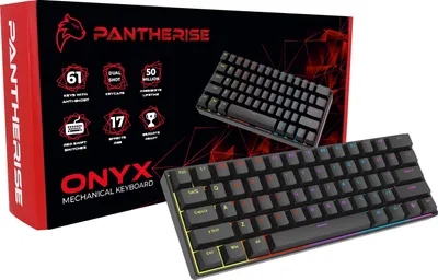 Produktbild von Pantherise ONYX 61 Mechanische Gaming Tastatur RGB USB Kompakt