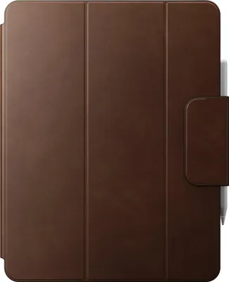Produktbild von Nomad Leder folio Hülle iPad Pro 13 (M4) – Intelligente Weck- und Schlaffunktion – Magnetische Befestigung und Verschluss – Vollnarbiges, nachhaltig beschafftes Leder