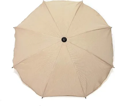 Produktbild von Skyline Sonnenschirm für Kinderwagen flexiblem Befestigungsarm UV-Schutz50+ Sonnensegel Sonnenschutz Kinderwagen-Sonnensegel, Ø63cm, Beige Linen