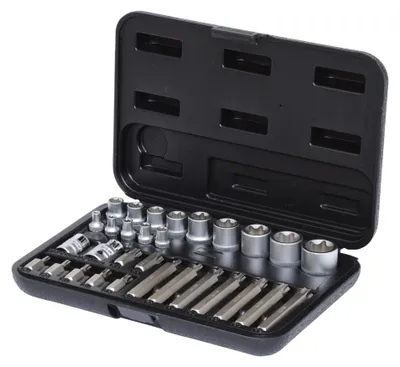 Immagine prodotto di Set di chiavi a bussola 1/4"+3/8"+1/2" 30 pezzi KS Tools