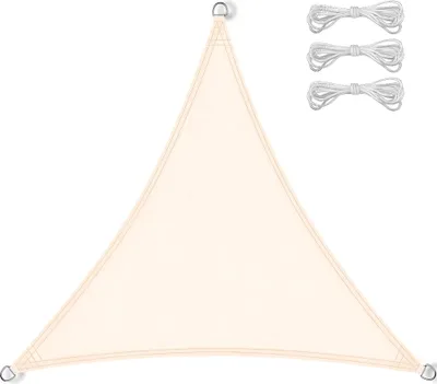 Produktbild von Markisensegel Dreieck 4x4x4m wasserdicht Sonnenschutz Terrasse Garten beige