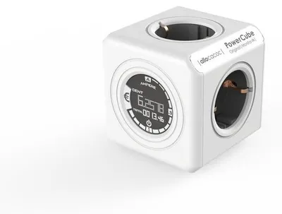 Produktbild von allocacoc PowerCube Original Monitor EU, Reiseadapter & Verteiler-Steckdose mit Verbrauch-Anzeige, 230V Schuko