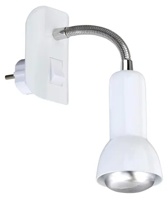 Obrázek produktu pro Zásuvné světlo Zásuvný reflektor Noční světlo 1xE14 25W Nastavitelné flexibilní rameno Briloner