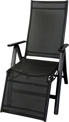 Sun Garden Aluminium Relaxsessel "London", anthrazit schwarz