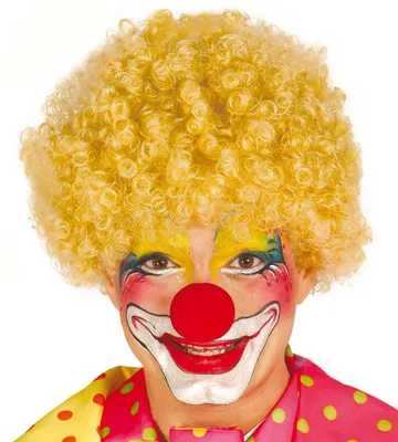 Produktbild von Clown-Locken-Perücke in Blond für Erwachsene