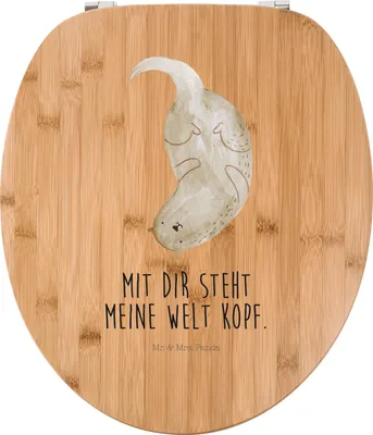 Produktbild von Mr. & Mrs. Panda Toilettendeckel Otter Kopfüber - Transparent - Geschenk, Niedlich, Liebe, WC Sitz, Verliebt, Klo-Deckel, Liebesgeschenk, Klobrille, Seeotter, Klodeckel