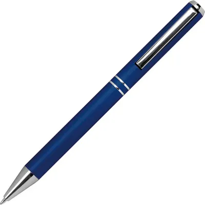Produktbild von Kugelschreiber aus Metall / mit speziellem Clip / Farbe: blau
