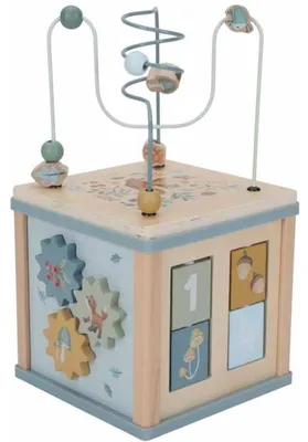 Immagine prodotto di Little Dutch Forest Friends Cubo di legno, azzurro