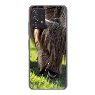 Produktbild von MuchoWow® Handyhülle Schutzhülle Hülle für Samsung galaxy a73 Schottischer Highlander - Hörner - Sonne Silikon Softcase Handy Hülle - Handyhülle