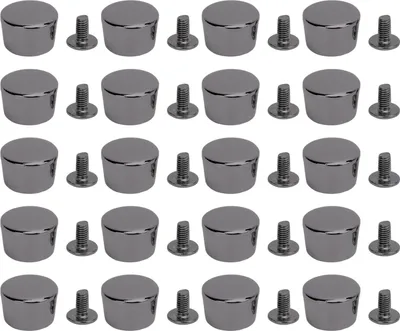 Produktbild von 20pcs Lederbindung Nieten Zinklegierung Multifunktional Gürtelreparatur für Kleidung Handtasche Silber Schwarz