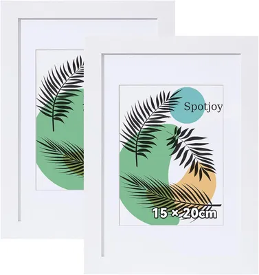 Produktbild von Bilderrahmen Set aus Holz, 2 Stück, 15 x 20 cm, mit Acrylglas, für Fotos und Poster