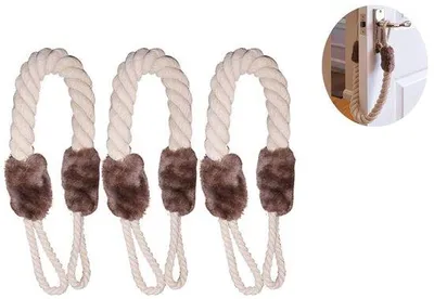Produktbild von Sicherheitsgurt, 3er Pack, Kinderdeursicherung, Schutz vor Erdrücken, Hunde, Katzen, Kinderkoord, Weiß