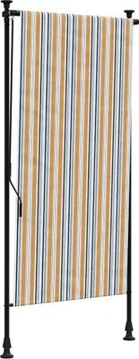 Produktbild von vidaXL Außenrollo Gelb und Weiß 120x270 cm Stoff und Stahl
