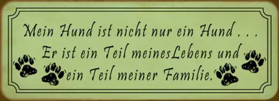 Produktbild von vianmo Holzschild 10x27 cm mein Hund ist nicht nur ein Tier Haustier