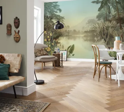 Produktbild von Komar Vlies Fototapete "Lac Tropical" - Größe: 400 x 270 cm (Breite x Höhe) - 8 Bahnen
