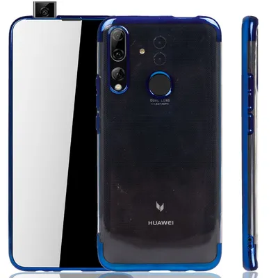 Immagine prodotto di Custodia protettiva in silicone TPU trasparente blu per Huawei Y9 2019