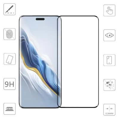 Obrázok produktu pre Pre Honor Magic 6 Ultimate / Magic 6 RS 4D – príslušenstvo na ochranu displeja: celoplošná zakrivená ochranná fólia z tvrdeného skla H9