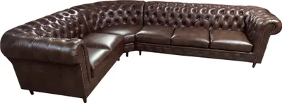 Obrázok produktu pre Chesterfield rohová pohovka Pohovka v tvare L hnedá Luxusný nábytok Sedacia súprava rohová