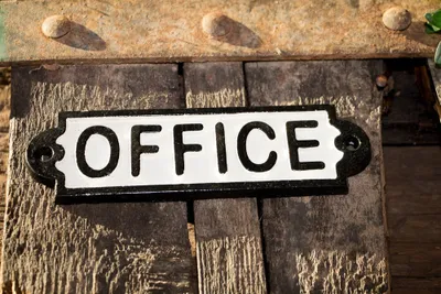 Produktbild von Schild Eisen Gusseisen "Office" Büro Arbeitszimmer antik Tür Nostalgie Zimmer
