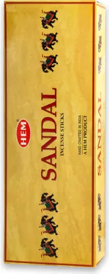 Produktbild von HEM 120 Räucherstäbchen [ Sandelholzgeruch - SANDAL ] handgerolltes Räucherwek aus Indien