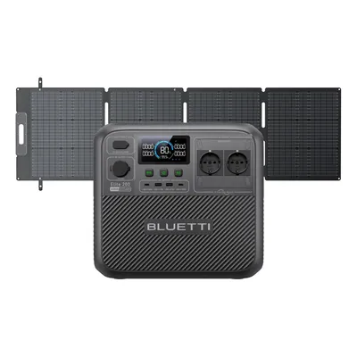 Zdjęcie produktu dla BLUETTI Solar Generator Elite 200 V2 z panelem słonecznym 350W w zestawie, przenośna elektrownia 2073,6 Wh, zasilanie awaryjne na kemping, przerwy w dostawie prądu