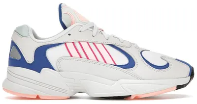 Image de adidas Yung-1, couleur blanche, orange et bleu royal - pointure européenne 39 1/3